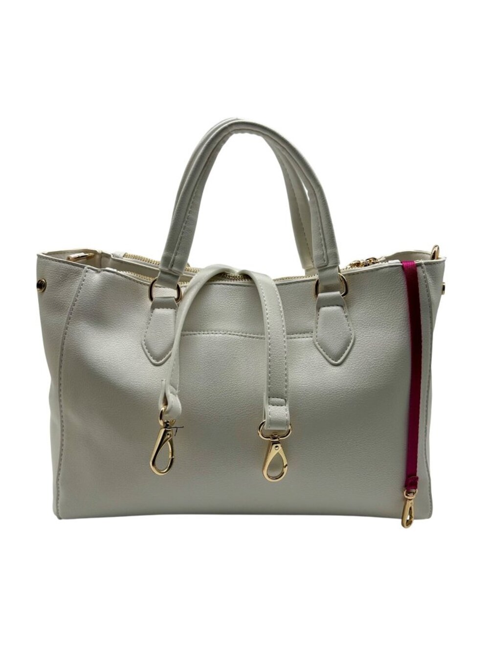 On 34th Bright White Faux Leather Robbinn Medium Satchel Bag